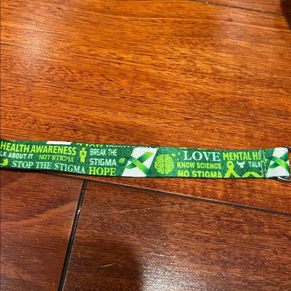 Green Mental Health Awareness Lanyards New (set of 5) New